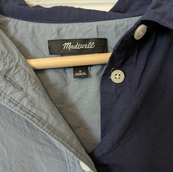 Madewell Color Black Button Down Shirt - Picture 4 of 6